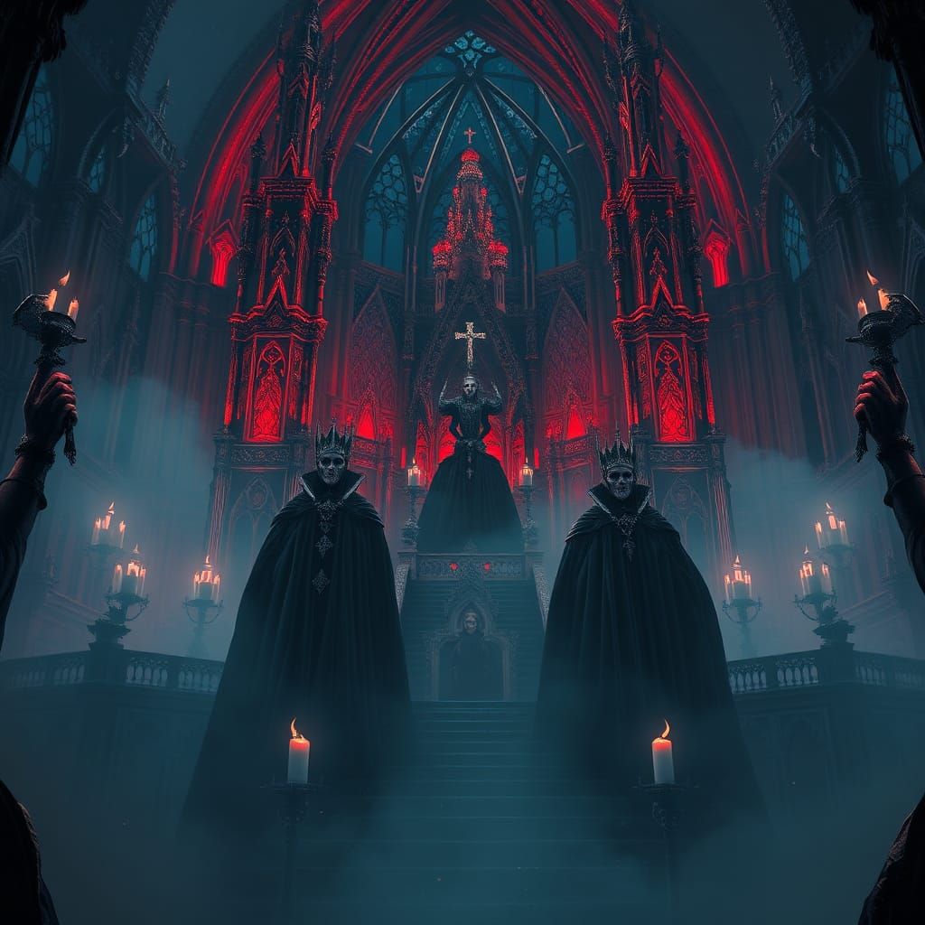Eerie Vampire Kings in Grimdark Gothic Setting