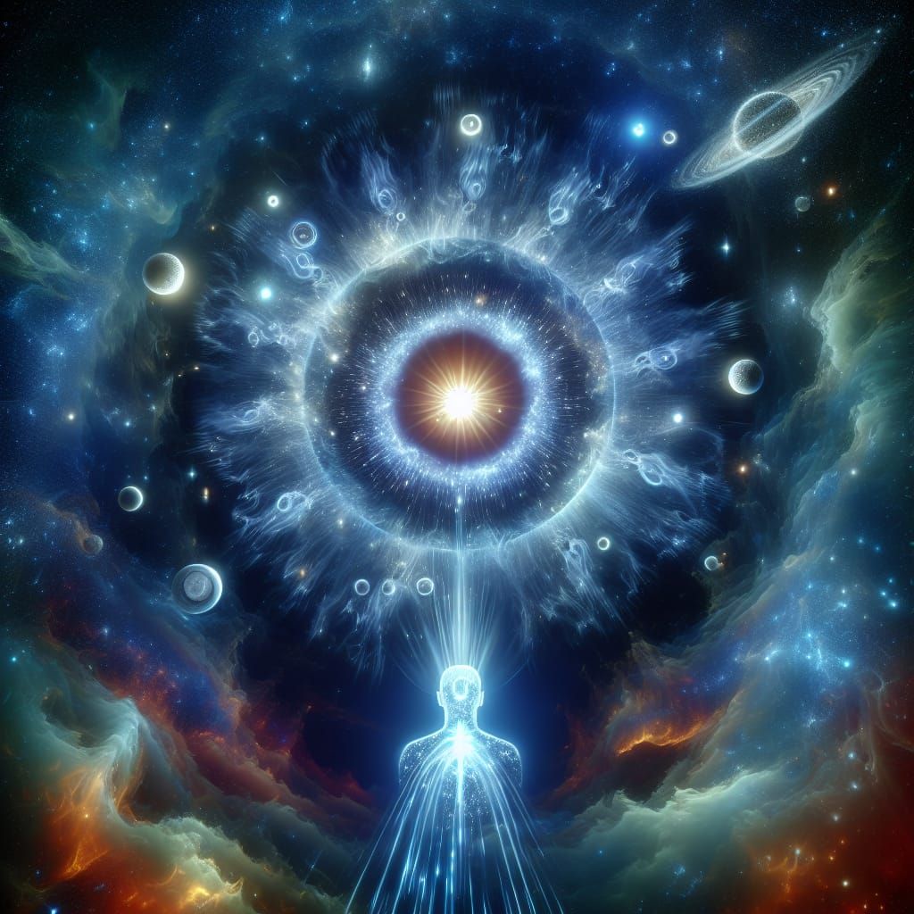 Bioluminescent Soul in Exploding Universe