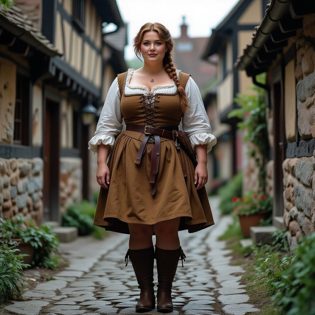 Medieval Woman in Cinematic Film Still