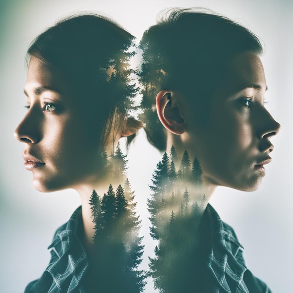 Striking Double Exposure Image