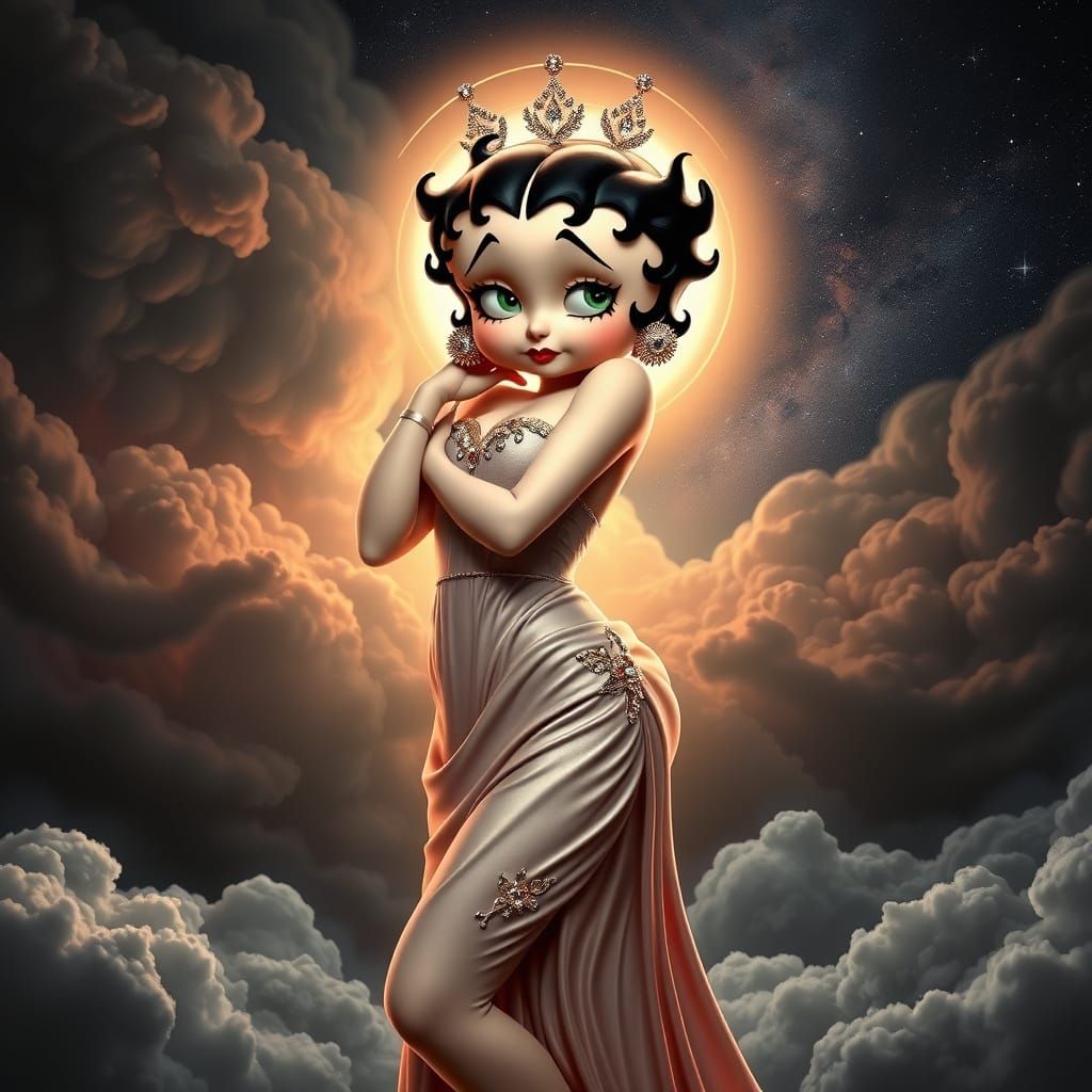 Ethereal Goddess of the Cosmos in Hyperrealistic 3D