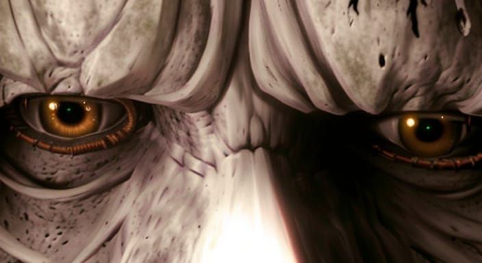 Demonic Humanoid Necrosimus in Cinematic Horror Style