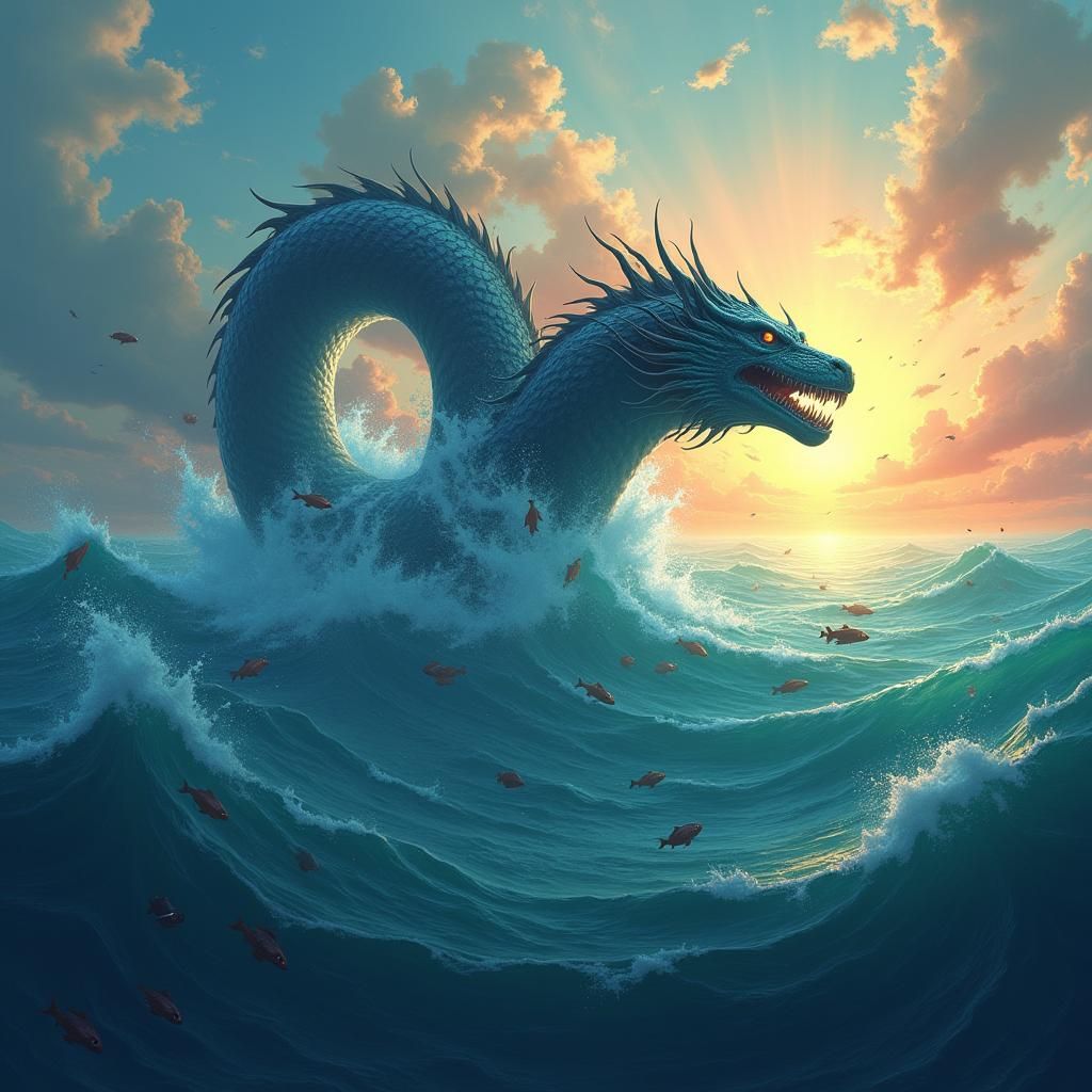 Leviathan Rising: Fantasy Concept Art in 8k