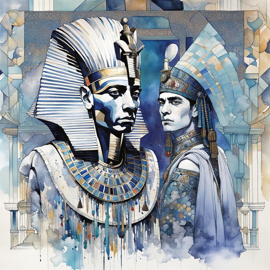 Egyptian Pharaoh Warrior in Ancient Regalia