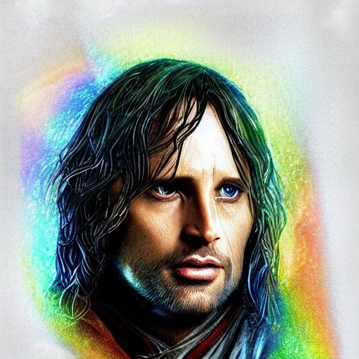 Aragorn from Lord of the Rings in Cosmic Style