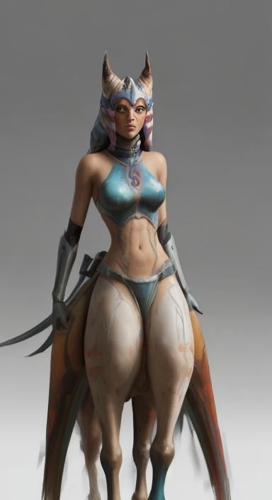 Ahsoka as Ethereal Centaur in Graffiti Art Style
