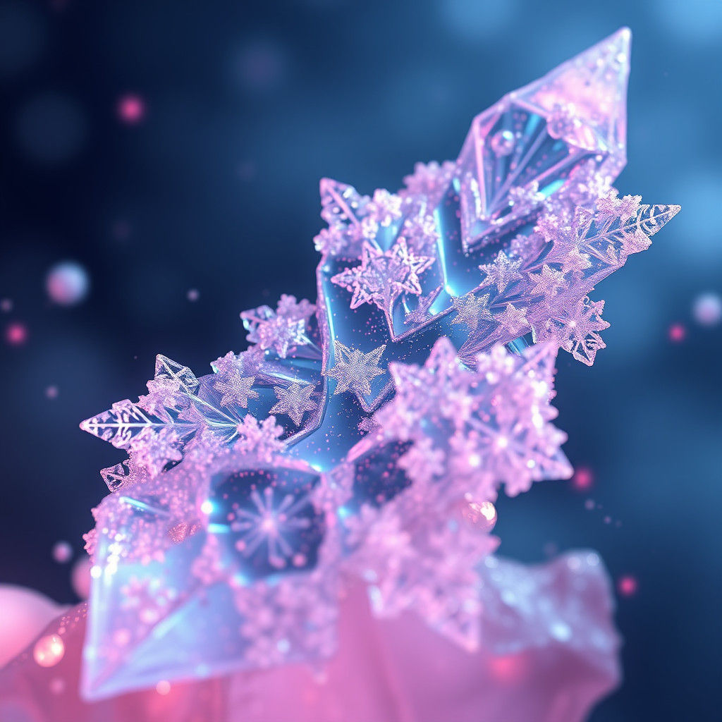 Detailed Crystal Snowflake Fantasy Concept Art