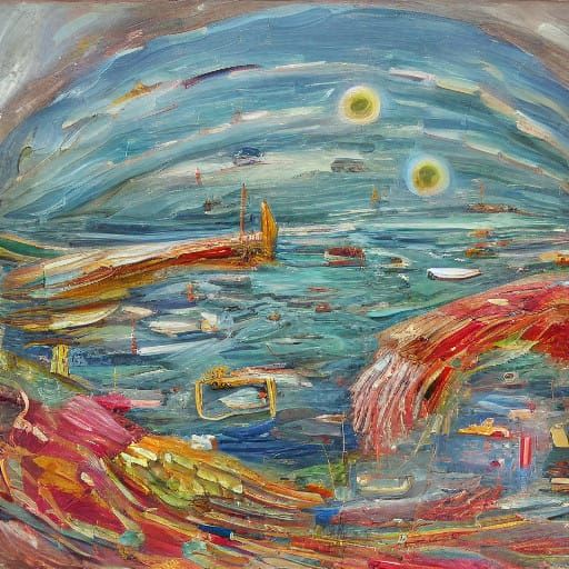 Crystal Ship Sways to Heavenly Music in a Dreamlike Scene