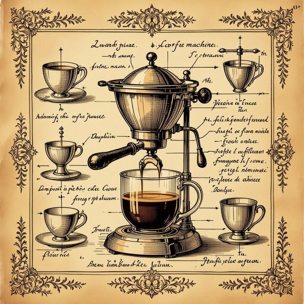 Da Vinci's Coffee Machine: Renaissance Blueprint