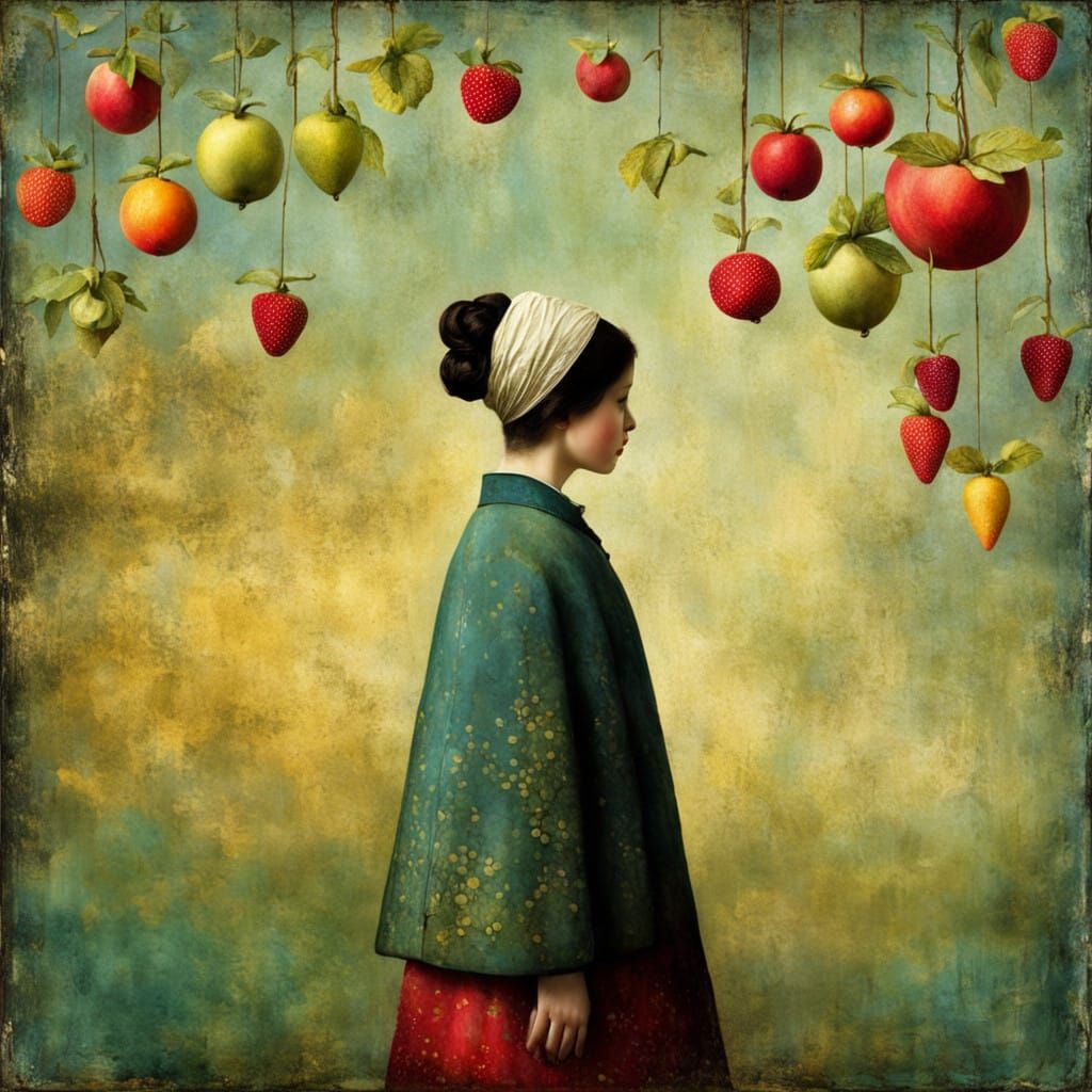 New year. Fruits and vegetables . Impressionist . Refreshing...