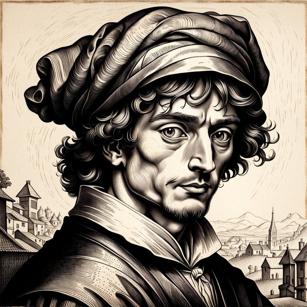 17th Century Youthful Guildmaster in Elegant Attire