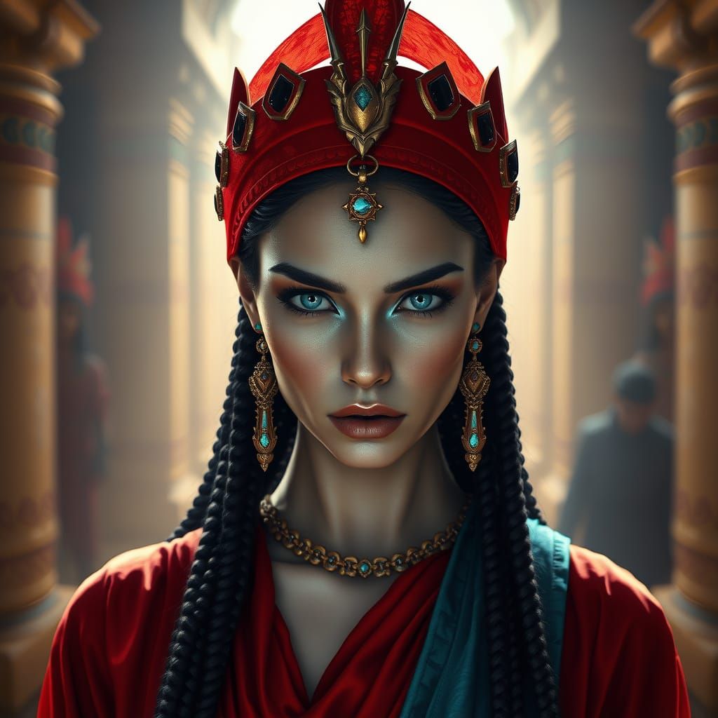 Egyptian Goddess of Air and Invisibility in Hyperrealistic S...