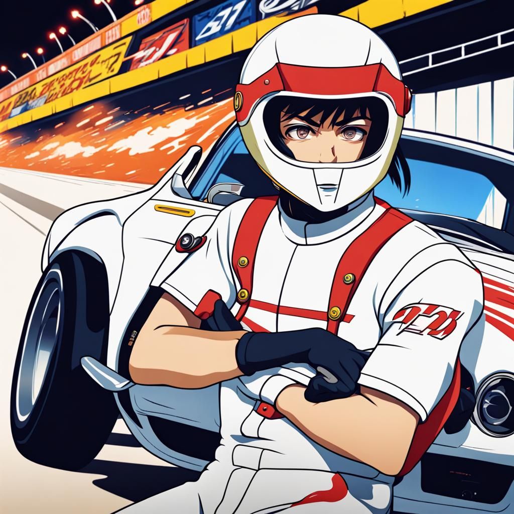 Speed Racer at the Drag Strip: Anime Style