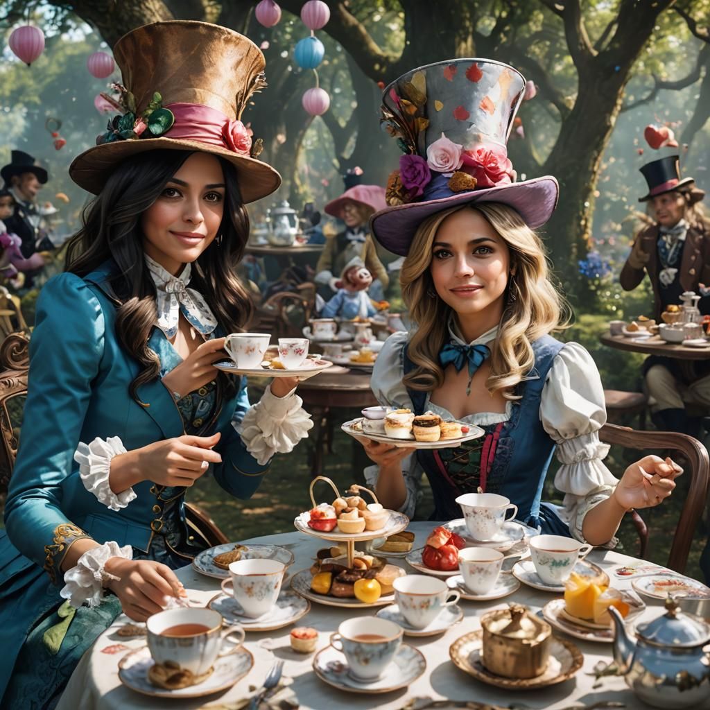 Alice in Wonderland: Mad Hatter's Tea Party in 3D Anime