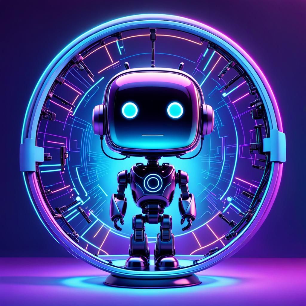 Pixar-Style Futuristic Chatbot Concept Art