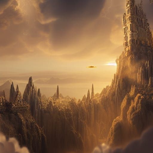 Goddess in Gold: A Digital Matte Painting