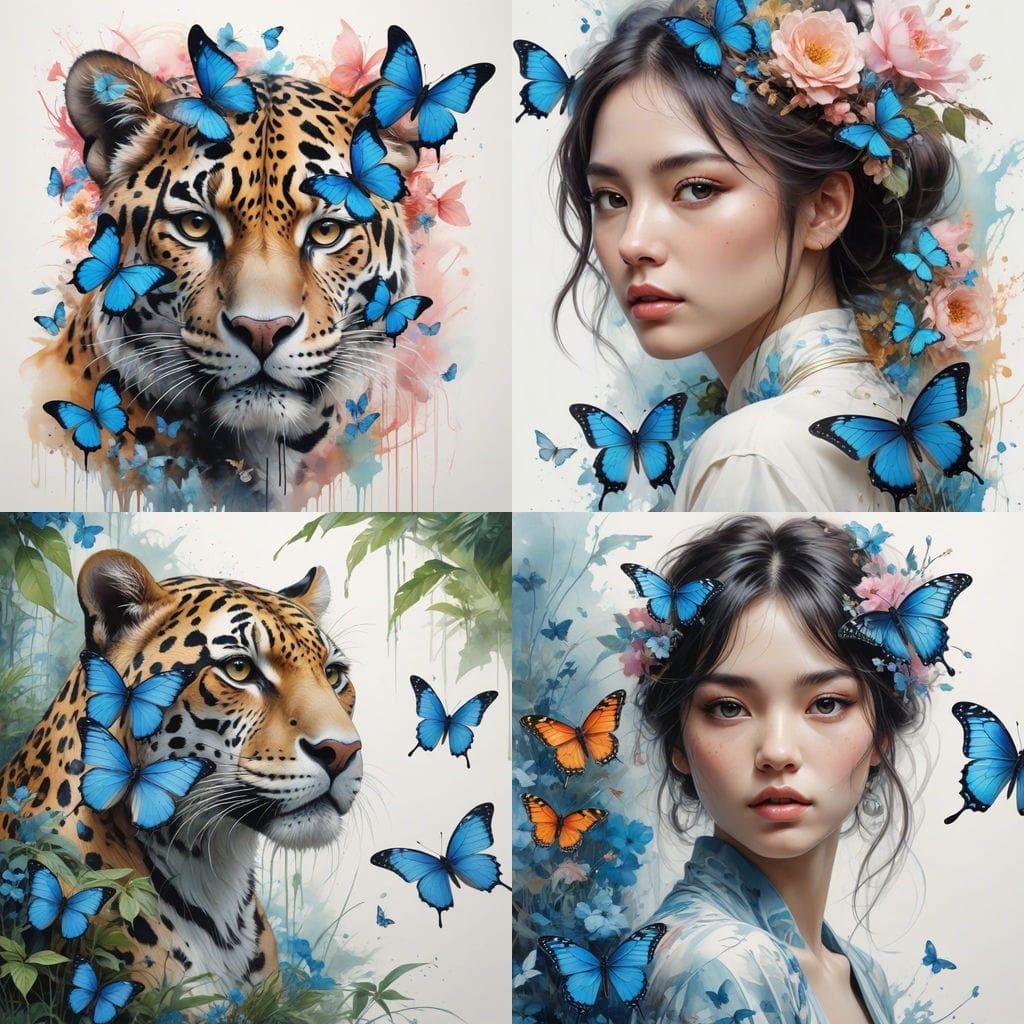 Stealthy Jaguar in Rainforest Dreamscape, Fantasy Art