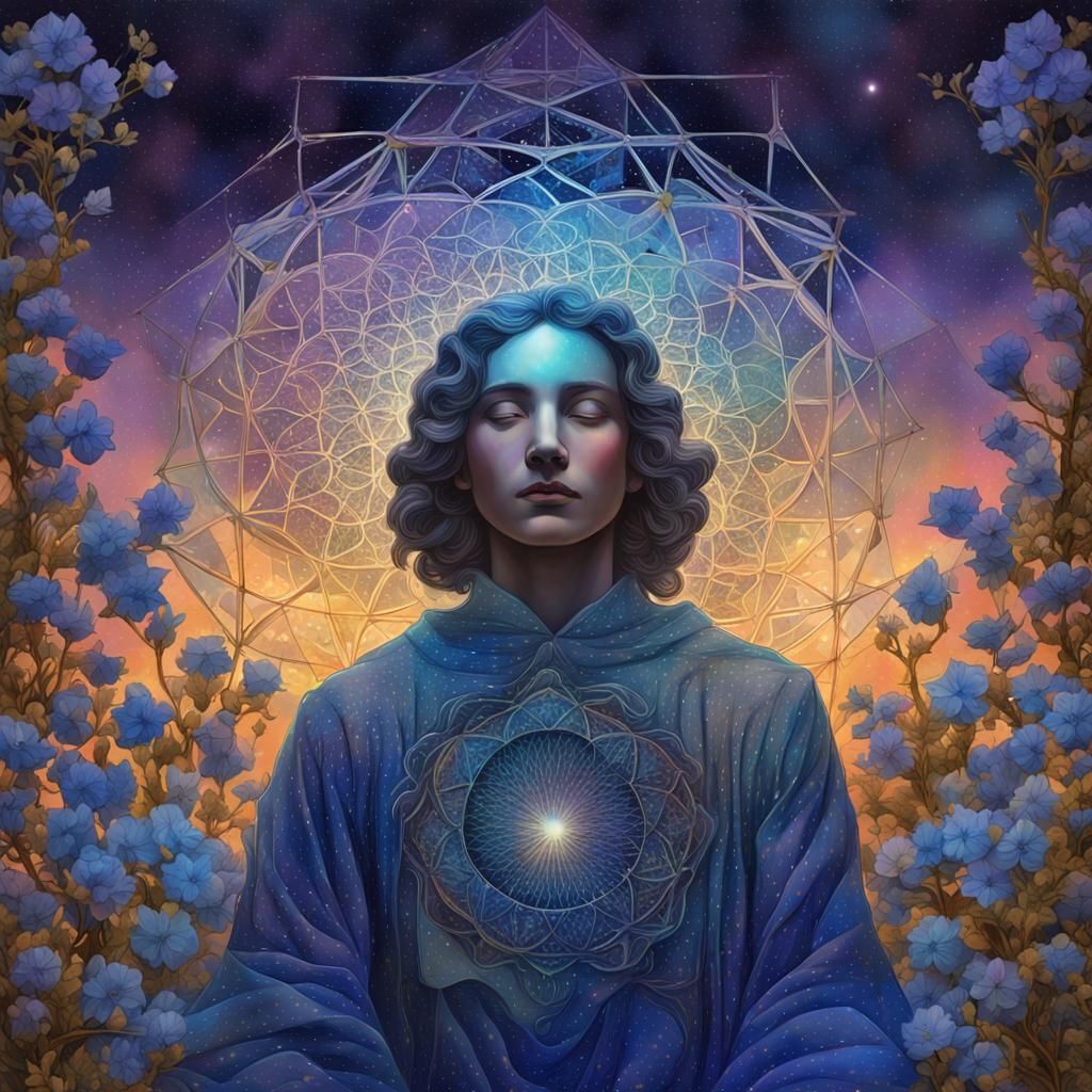 Astral Cosmic Illustration in Visionary Art Style