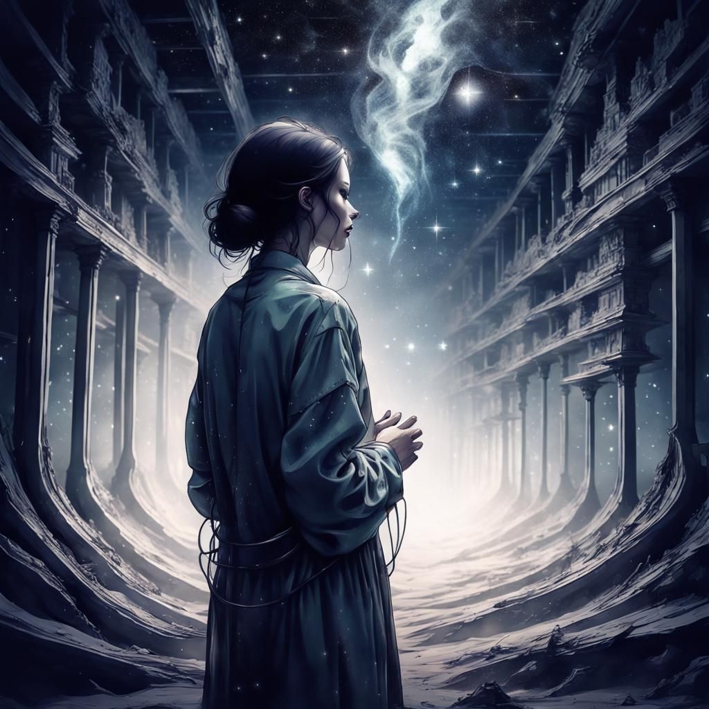 Surreal Fantasy: Lights in a Distant Labyrinth