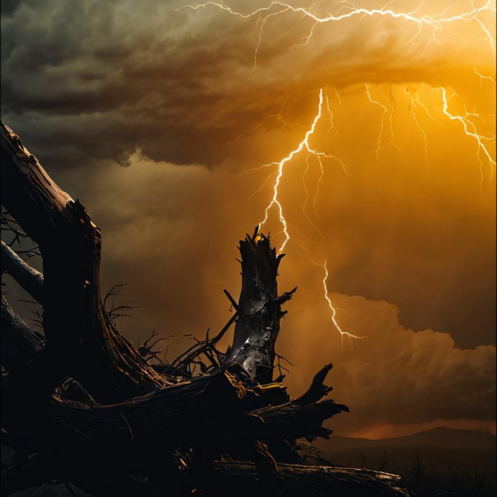 Ominous Stormy Landscape in Cinematic Film Still