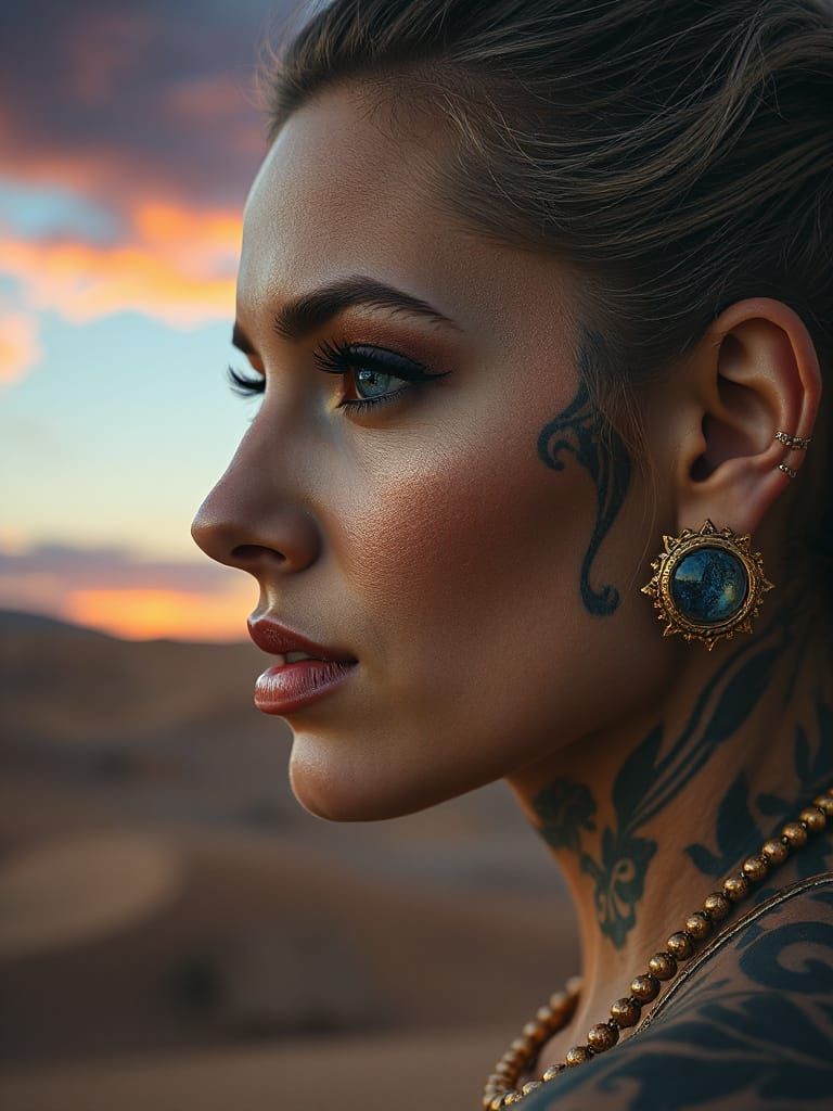 Sandstorm: Extraterrestrial Beauty in Hyperrealistic Fantasy