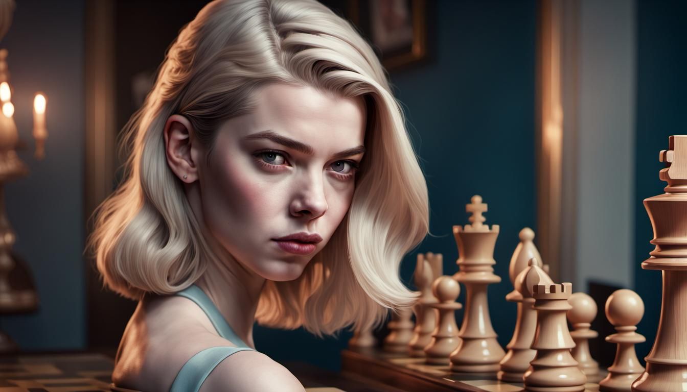 Anya Taylor Joy as Beth Harmon: Chess Portrait