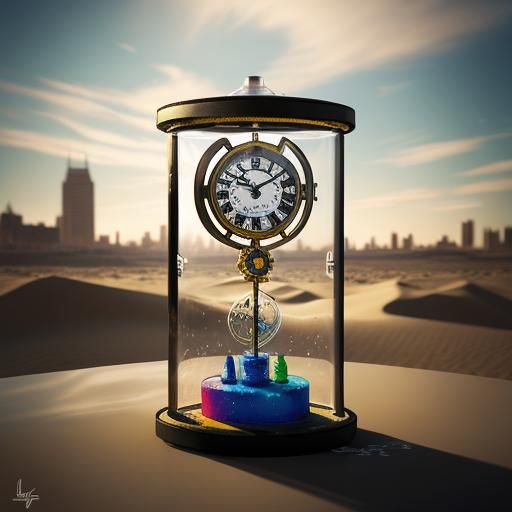 Hourglass Flowing: Graffiti Splash Art Style