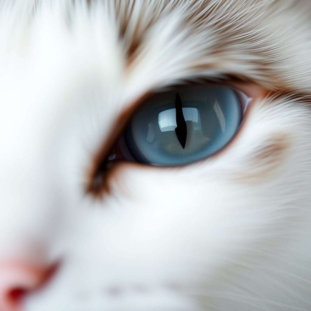 Minimalist Cat Eyes in Baby Blue and Black