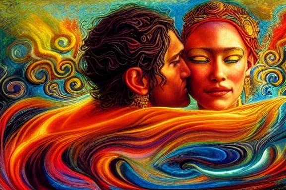 God of Fire and Water: Surreal Digital Creation