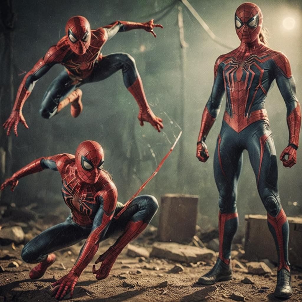 Cinematic Spidergirl Film Still in Live-Action