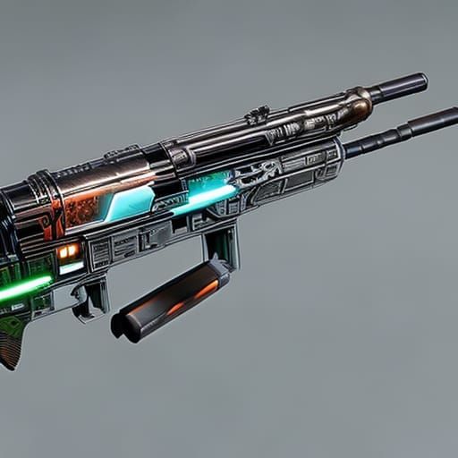 Hyperrealistic Star Wars Laser Gun Concept Art