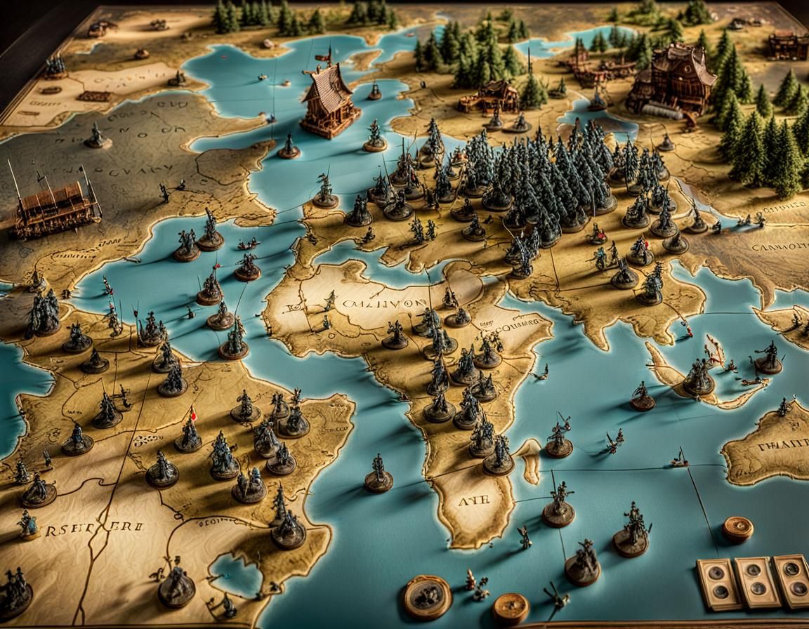 Real-Life RISK Game with 19th Century Soldiers