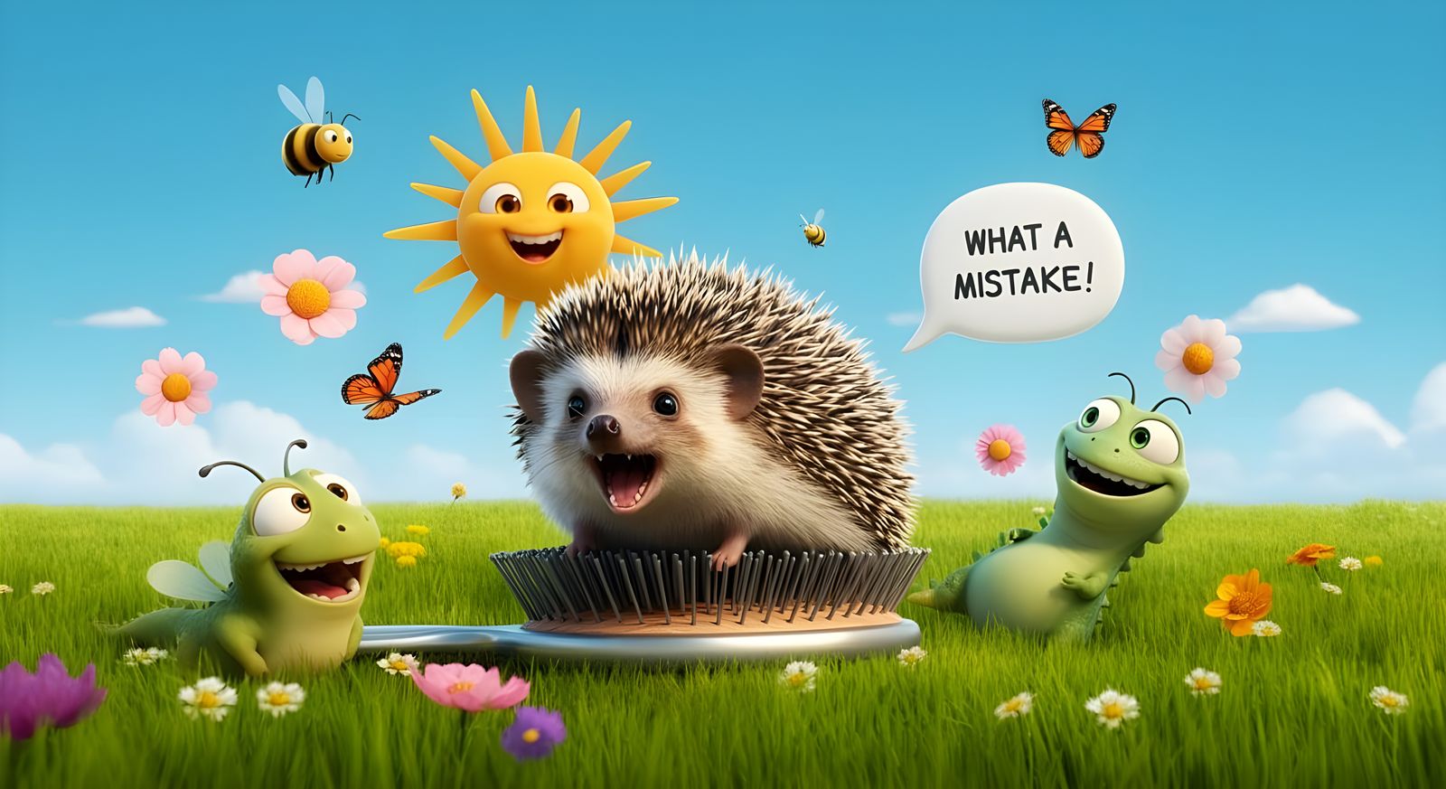 Hedgehog's Hairy Predicament: A Pixar-Style Comedy
