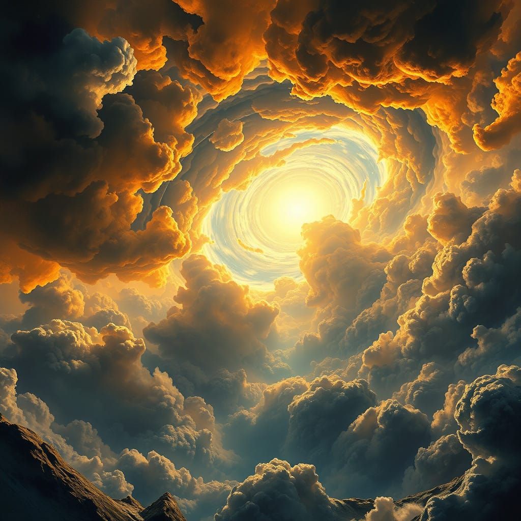 Epic Biblical Firmament Matte Painting in Digital Fantasy St...