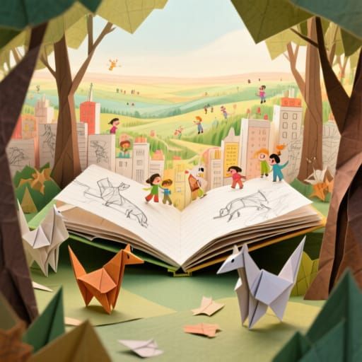 Enchanting Origami Forest and Pop-Up City