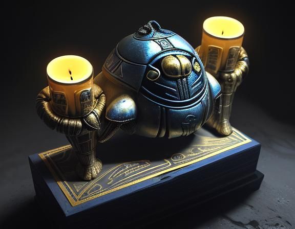 Bio-Mechanical Scarab Beetle in Giger Style