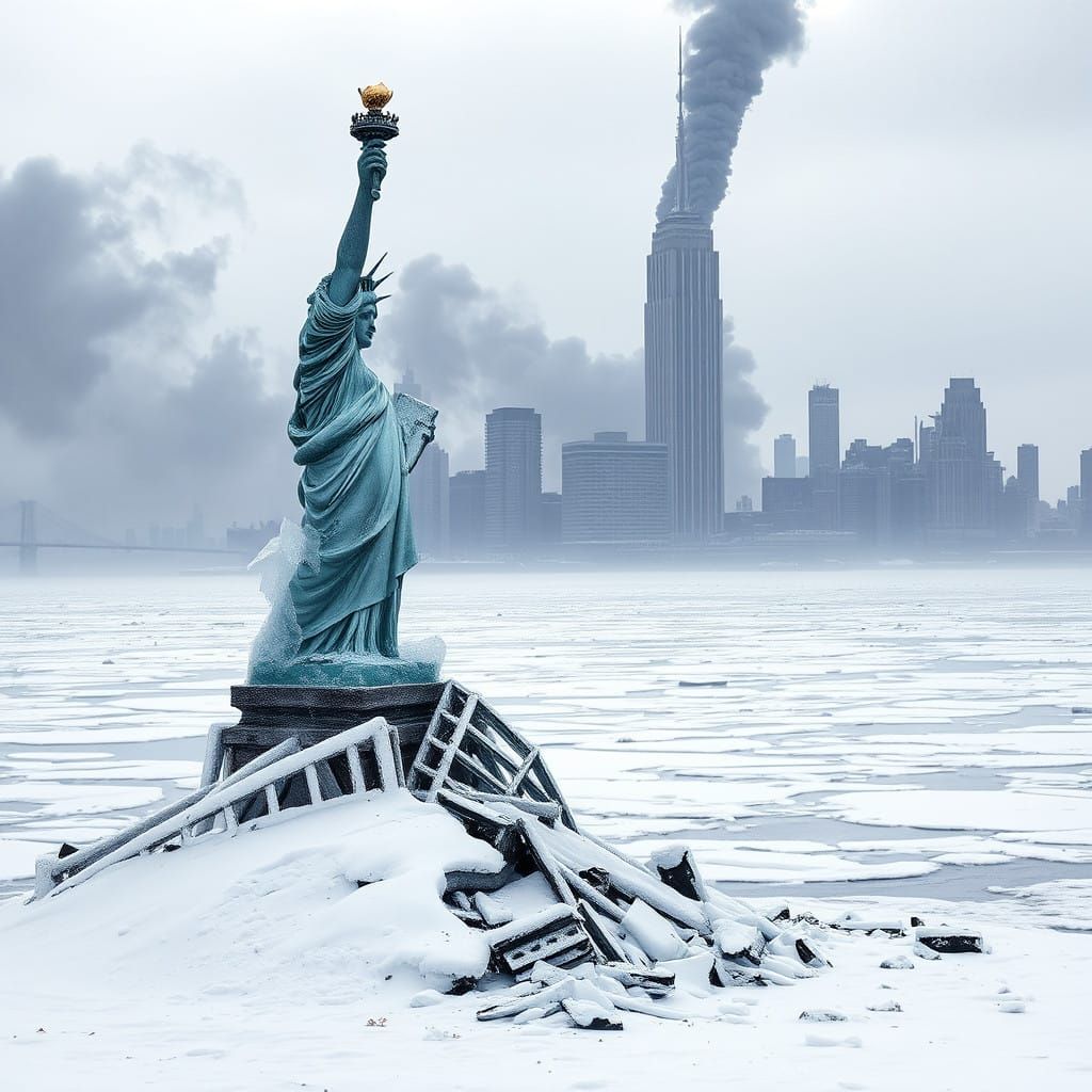 Winter's Desolate Requiem for a Fallen Icon