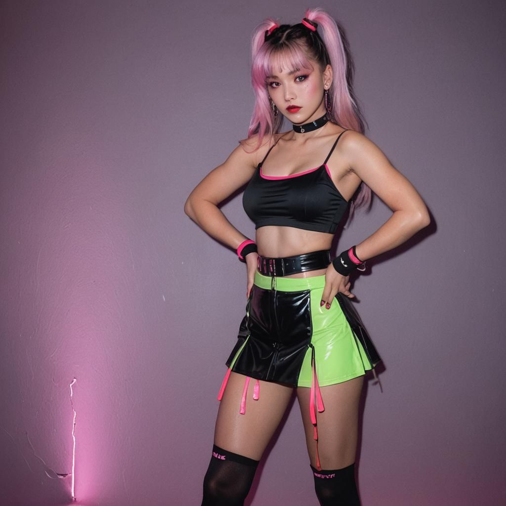 Retro Synthwave Rock Band Image