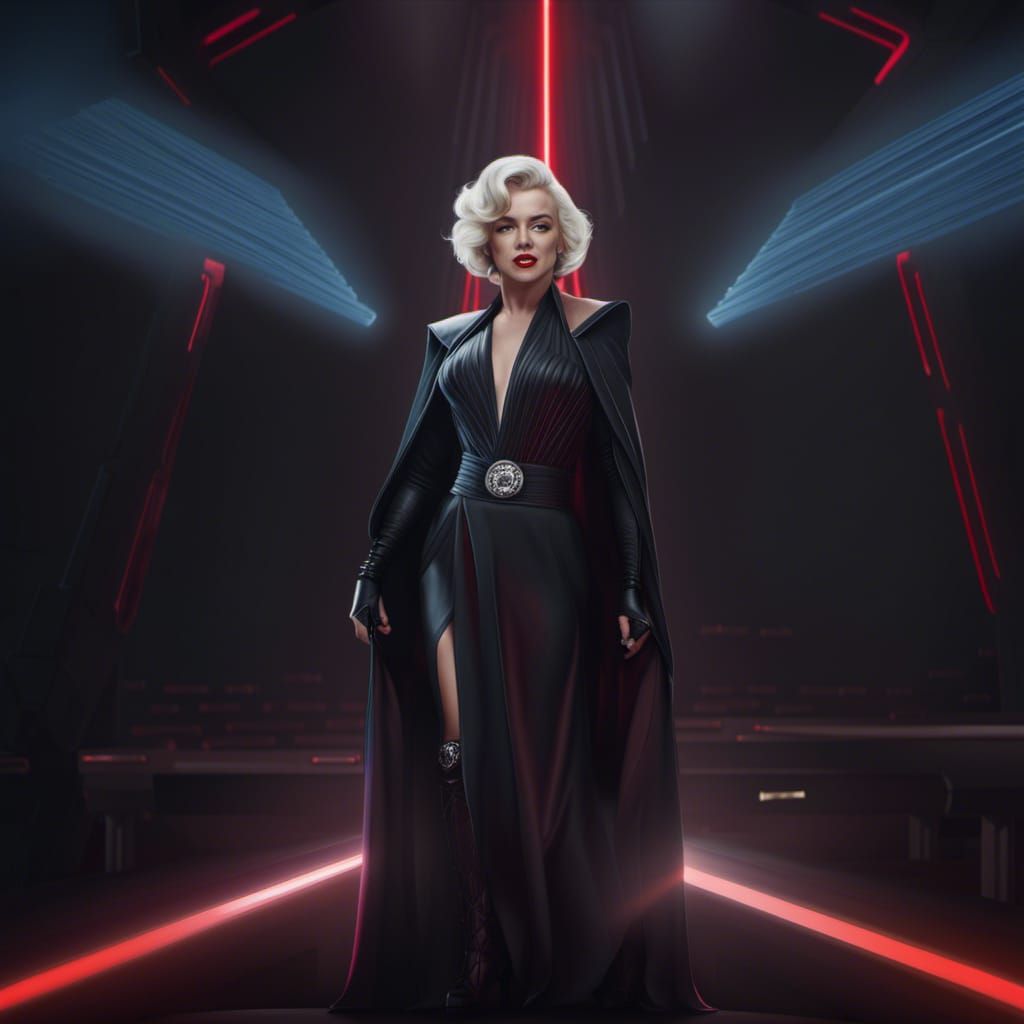 Marilyn Monroe as Sith Lord: Hyperrealistic Portrait