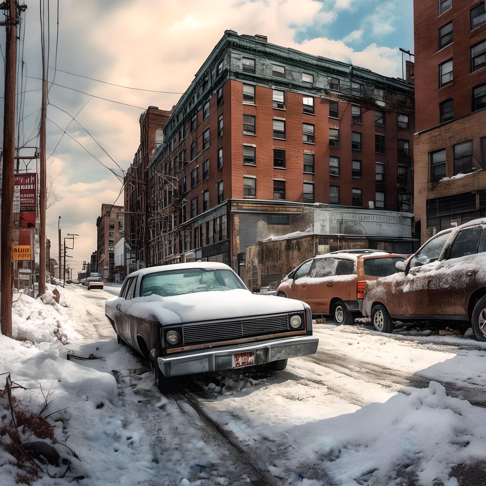 Post-Apocalyptic New York City in Ruins