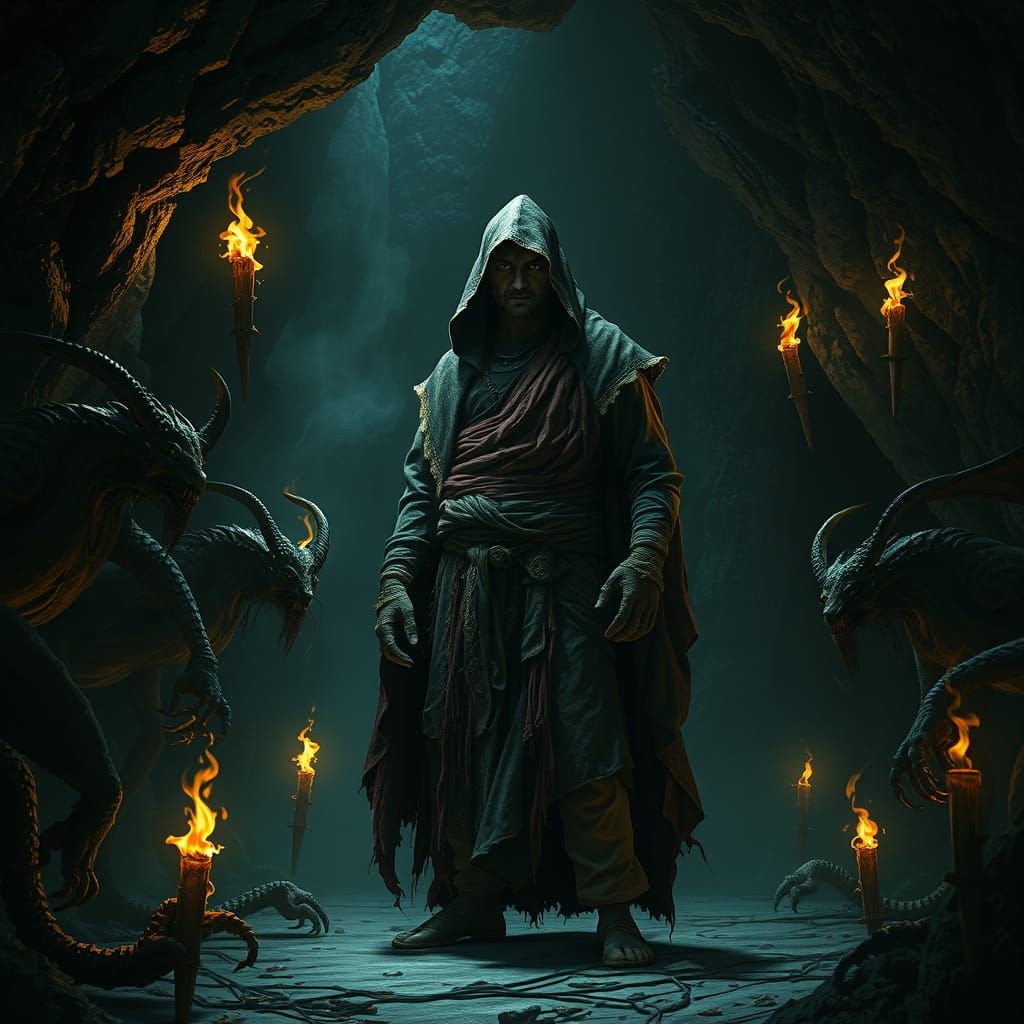 Aladdin in Mystical Underworld Cave Scene