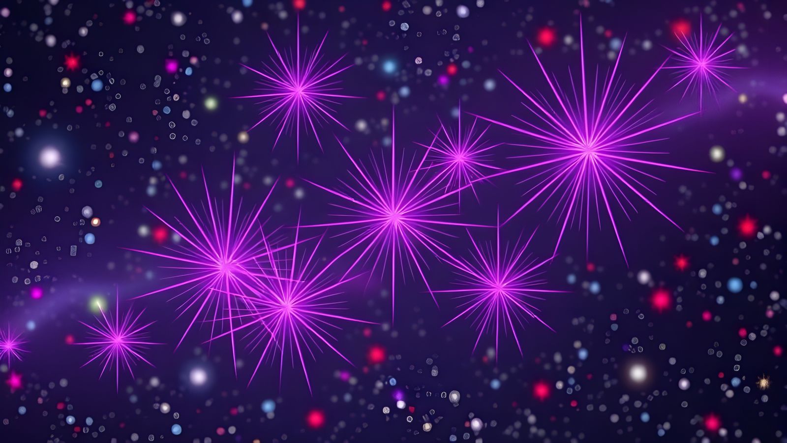 Vibrant Celestial Explosion in a Colorful Starfield