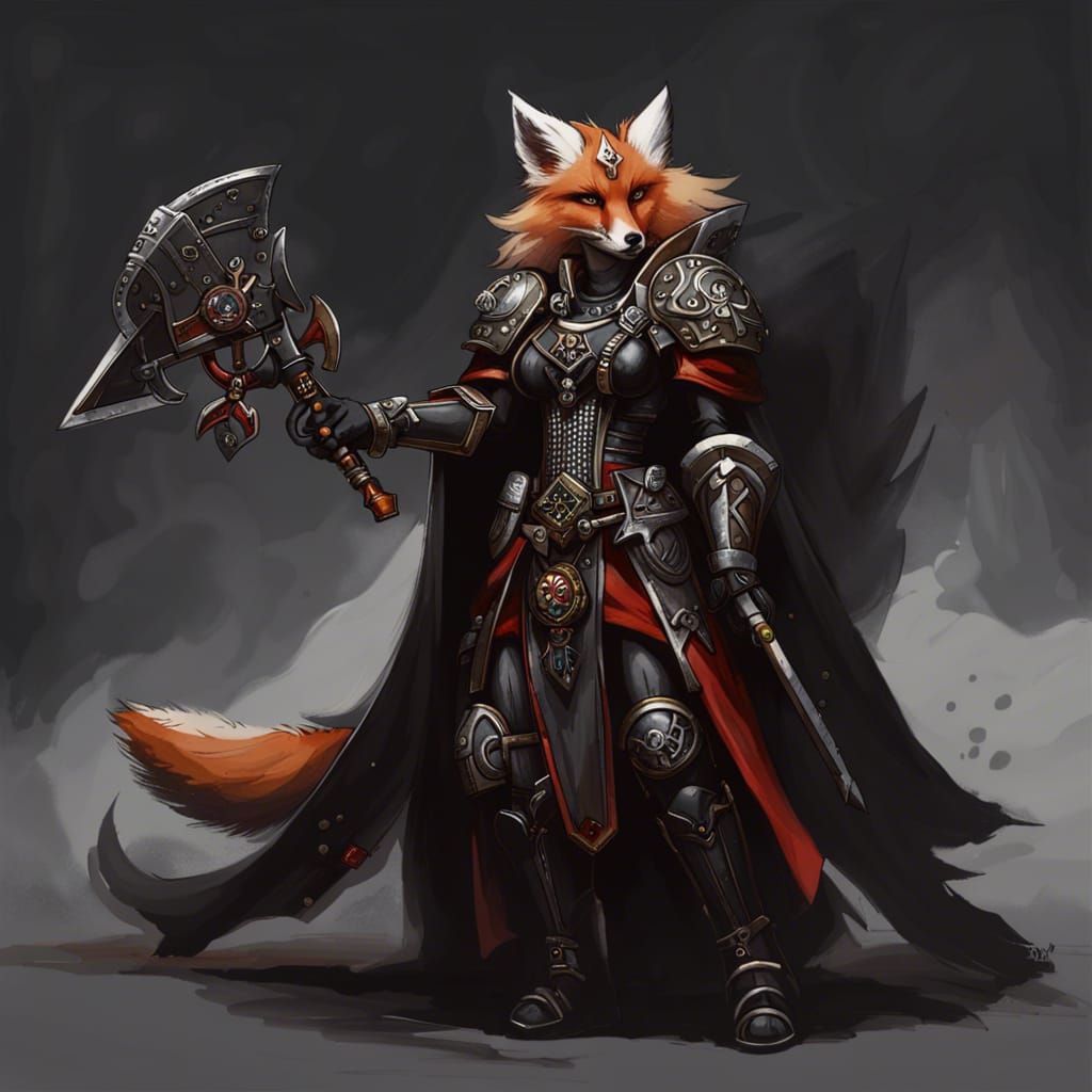 Adepta Sororitas Fox Warrior in Dark Style
