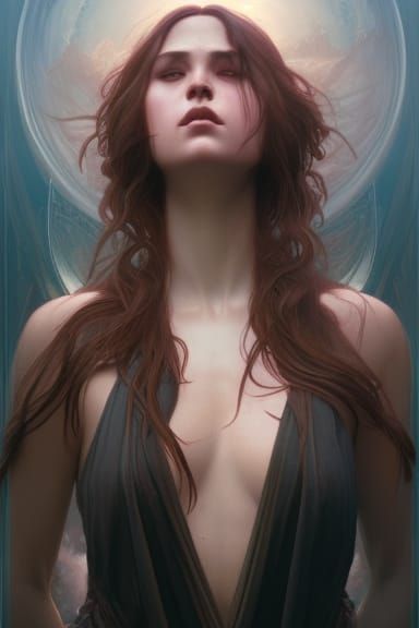 Lady of the Lake: Ethereal 3D Portrait