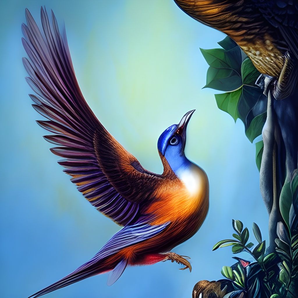 Photorealistic Bird with Volumetric Lighting