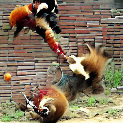 Red Panda Defending Itself in 3D Render