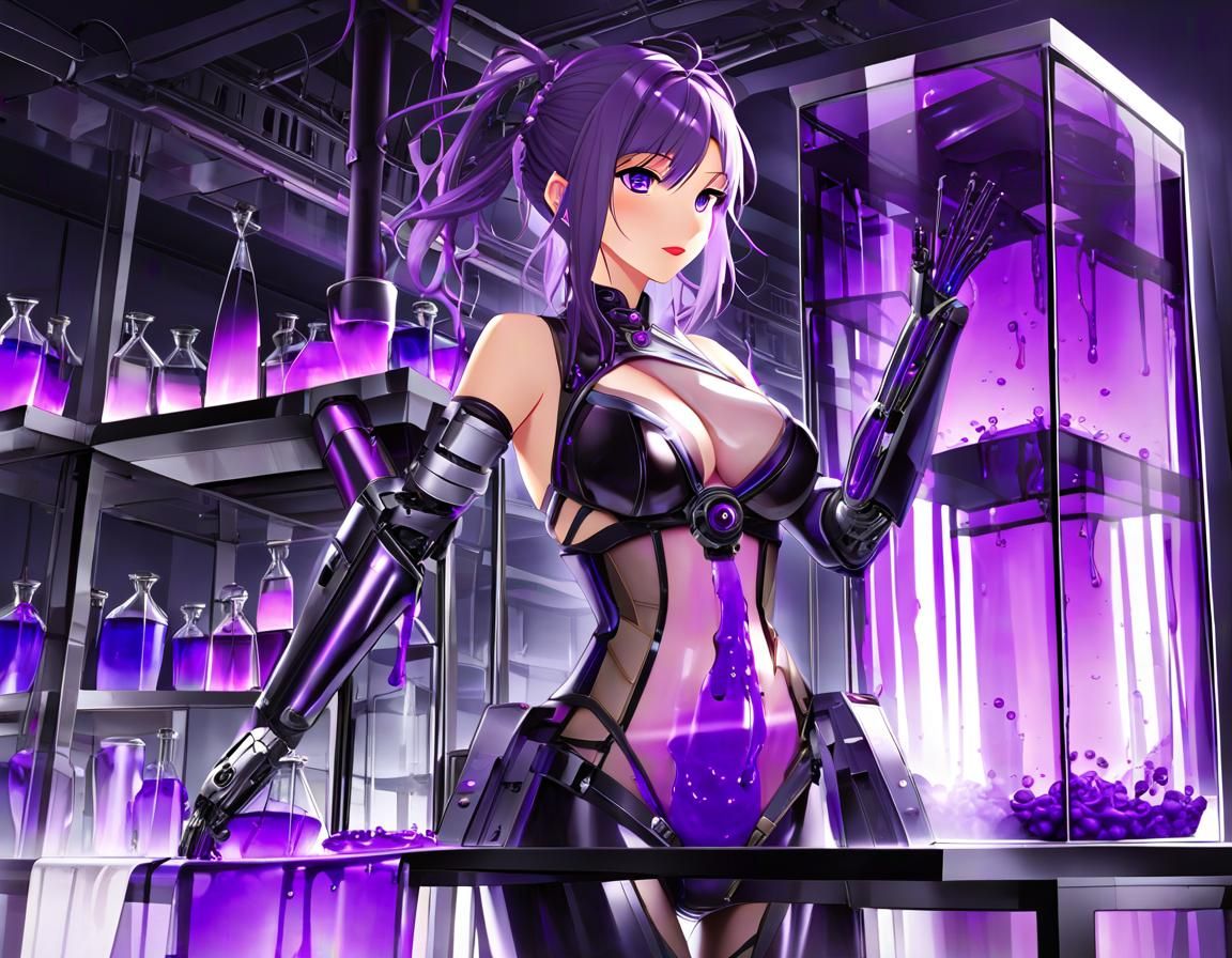 Cyberpunk Mad Scientist with Robotic Arm