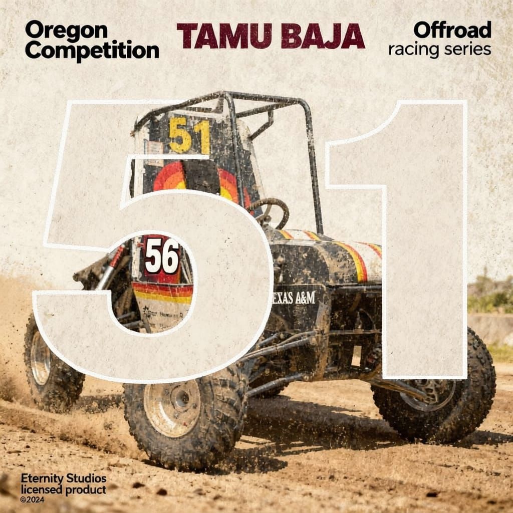 Oregon Competition Baja Car Logo with TAMU BAJA
