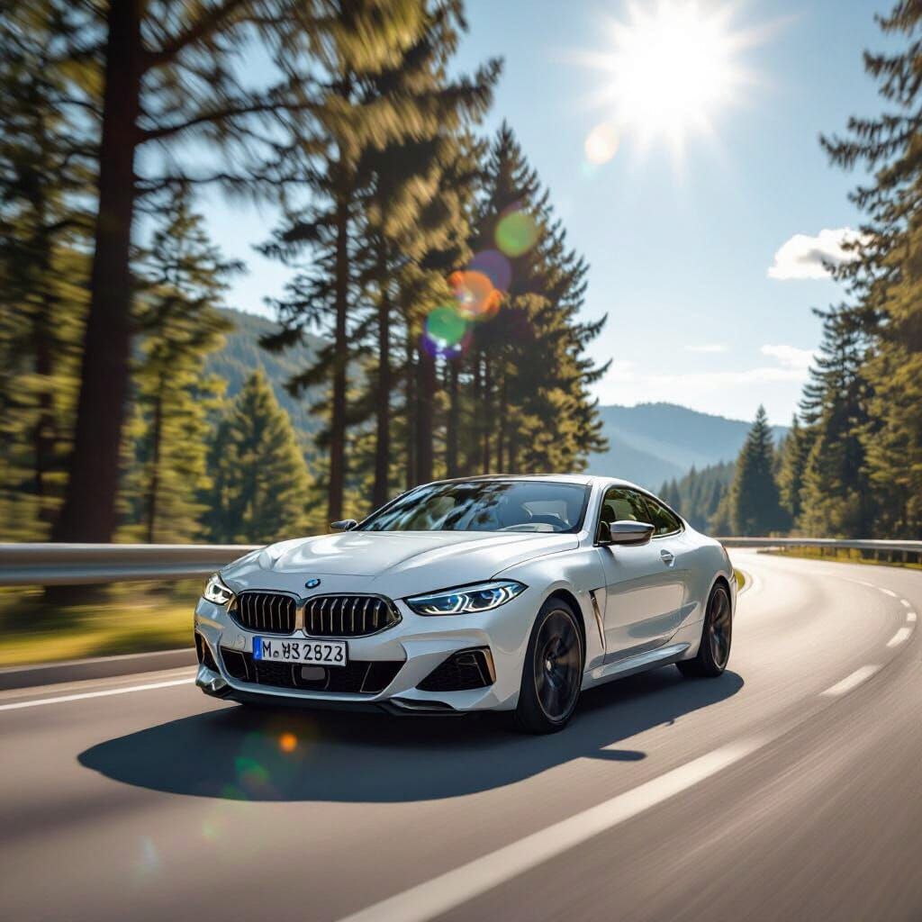 BMW Drifting in City on Sunny Summer Day