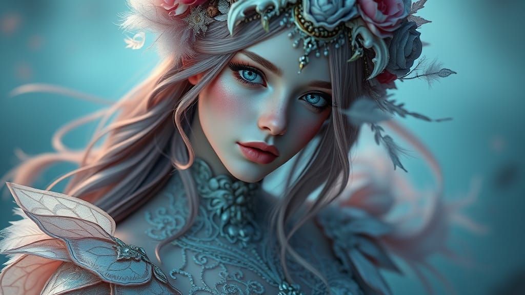 Enchanting Fantasy Girl in Dreamlike Landscape